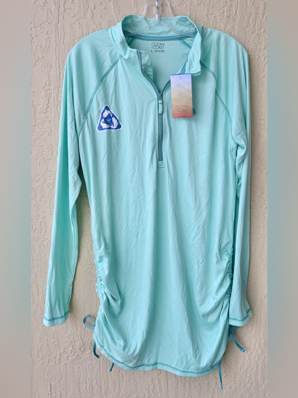 Ocean Coast Women's Aqua Fleur Long-Sleeve Swim Coverup